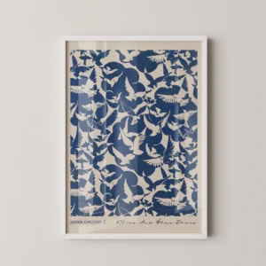 Alternative view of Beyaz ve Mavi Güvercinler Posteri