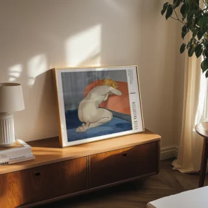 Alternative view of Félix Vallotton, Kırmızı Kanepe Önünde Diz Çökmüş Çıplak Kadın